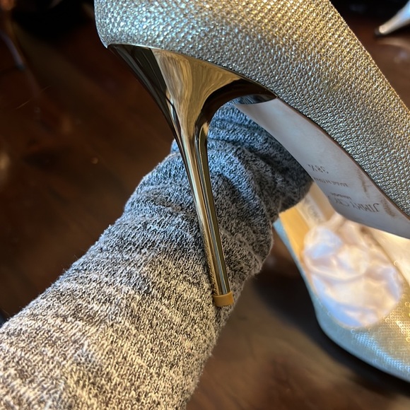 Jimmy Choo Gold Mesh 38 1/2 - Picture 5 of 6